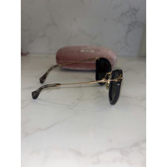 Miu Miu Sunglasses with Gold-Tone Frame - Like New